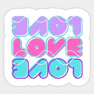 Retro Valentine Vision of Love Sticker